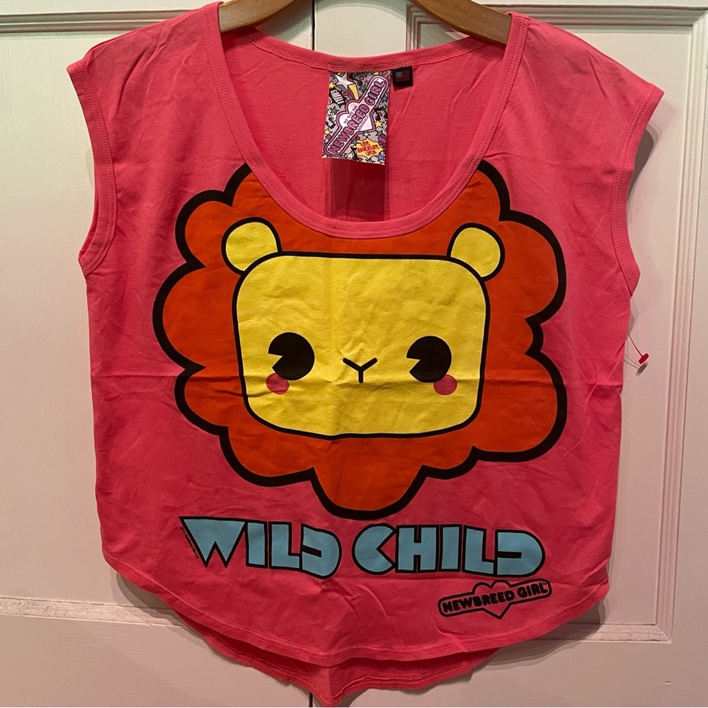 Newbreed Girl “wild child” muscle tee NWOT